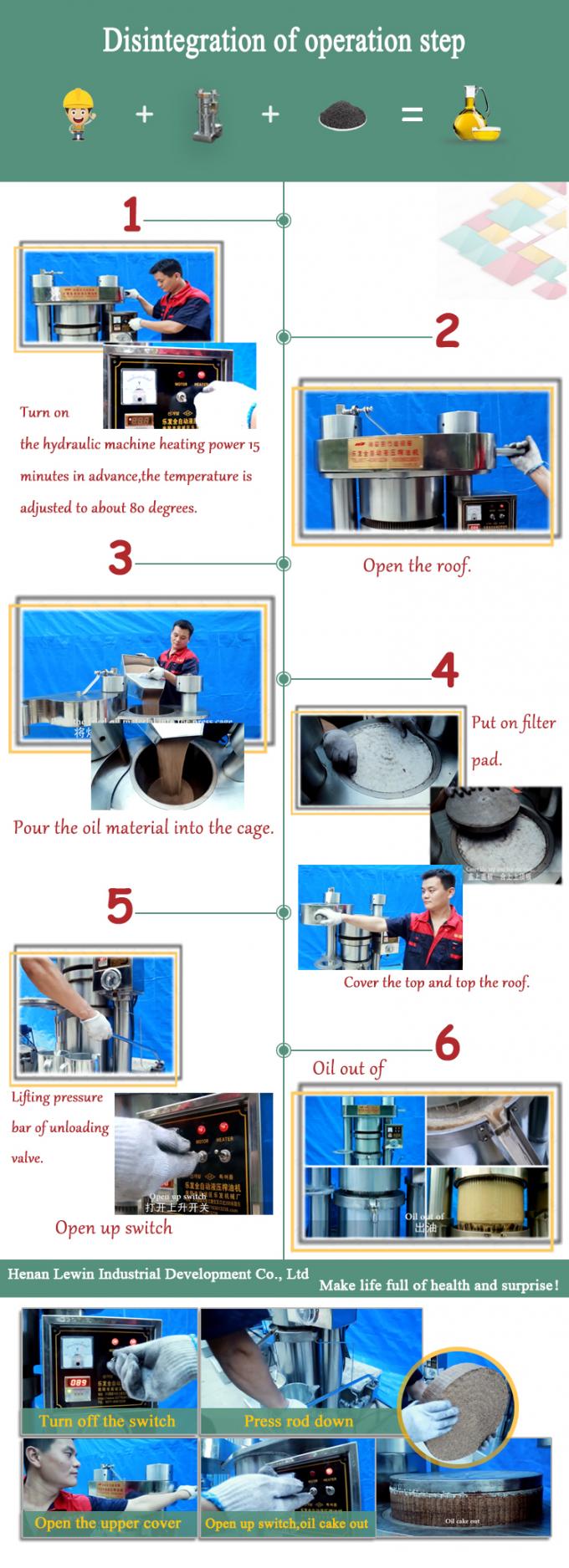 Cold Press Avocado Hydraulic Oil Process Machine Edible Oil Machine