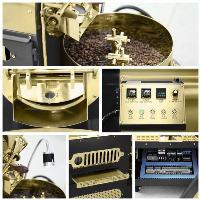 Cocoa Bean Industrial Roasting Machine 2.1kw Power Electric Heat Method