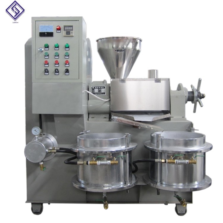 Screw Coconut Oil Press Extraction Machine 50kg / H 1.7*1.2*1.5M