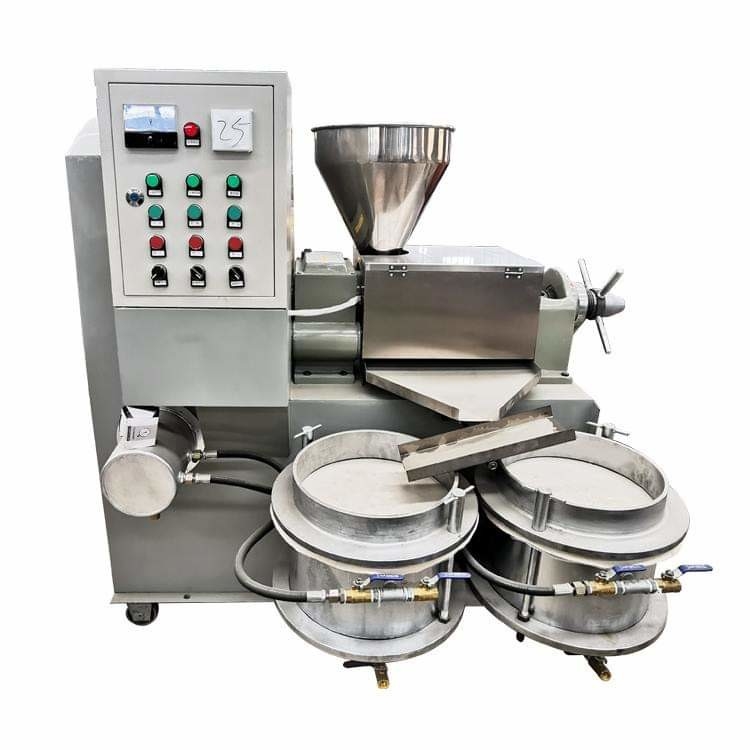 Screw Coconut Oil Press Extraction Machine 50kg / H 1.7*1.2*1.5M