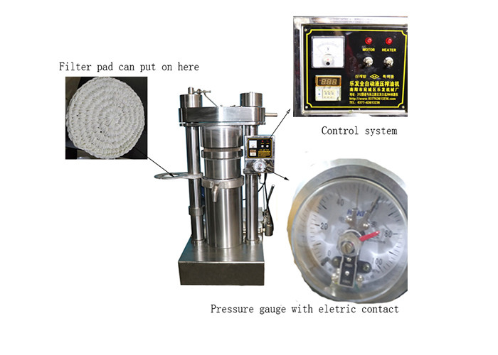Full Automatic Avocado Oil Press Machine 2.2kw Control Hydraulic Oil Presser 60Mpa