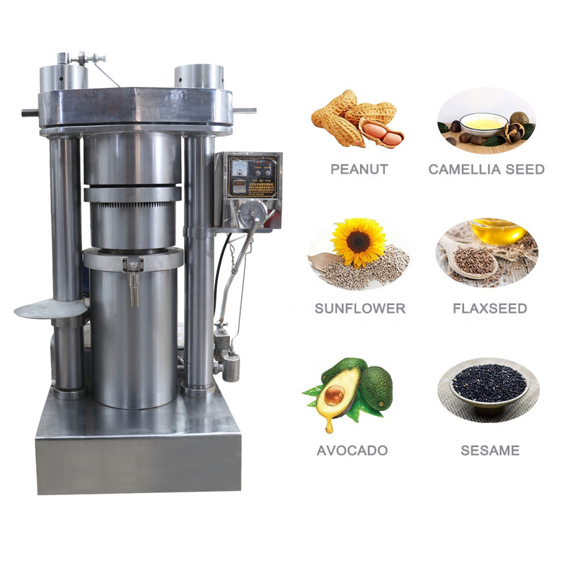 Automatic Hydraulic Oil Press Machine 60-100 Kg/h Capacity 0-60MPa Pressure Range 2.2 Kw Power