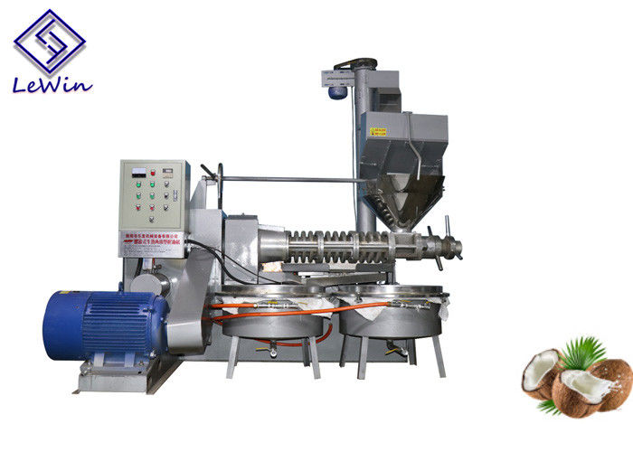 120 - 160kg / H Screw Oil Mill Machine , Coconut Oil Press Machine Simple Operation