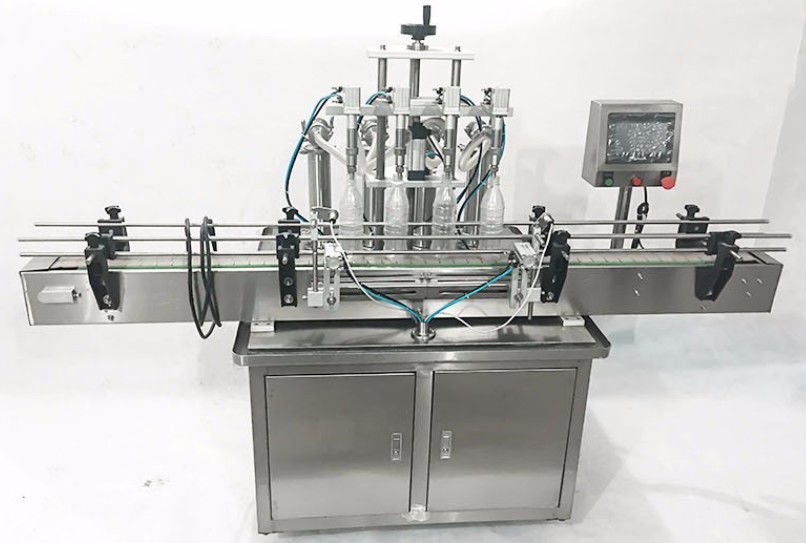 4 Head Industrial Pneumatic Automatic Liquid Filling Machine High Speed