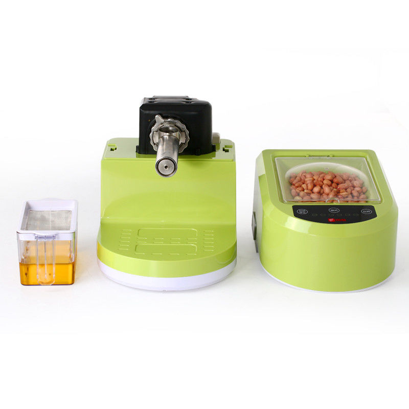 Green Color Plant Oil Extraction Machine / Home Cold Press Oil Machine 12 Months Warranty