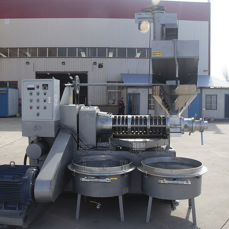 380V 400-750 Kg/H High Oil Yield Screw Oil Processing Equipment Cold Oil Press