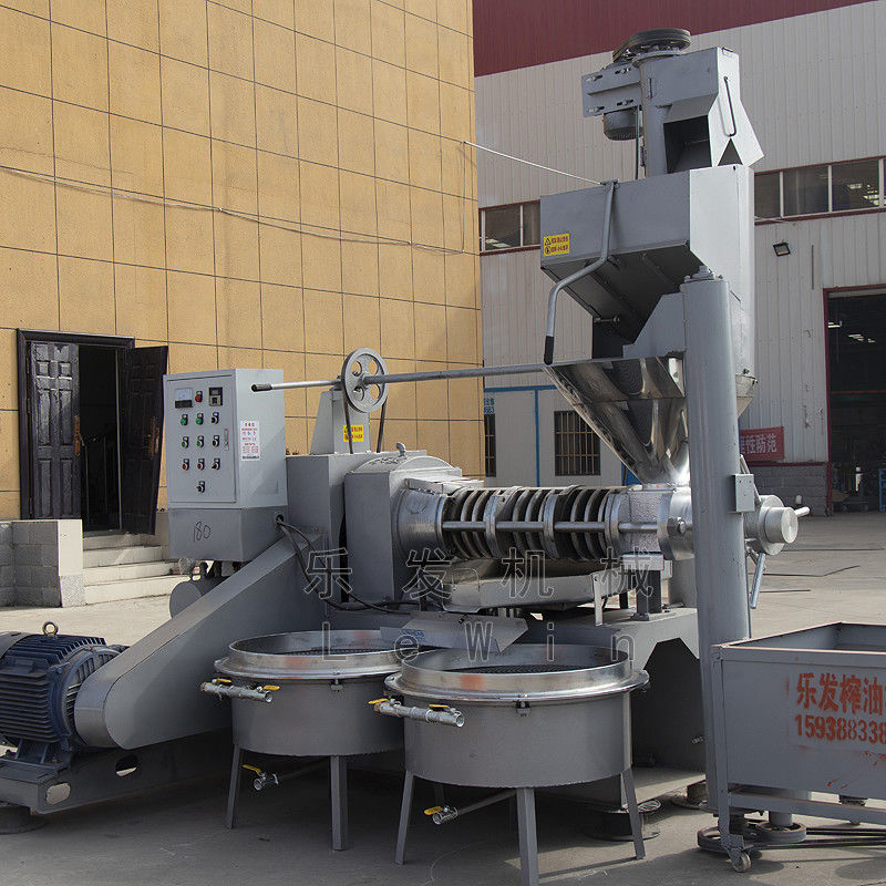 380V 400-750 Kg/H High Oil Yield Screw Oil Processing Equipment Cold Oil Press