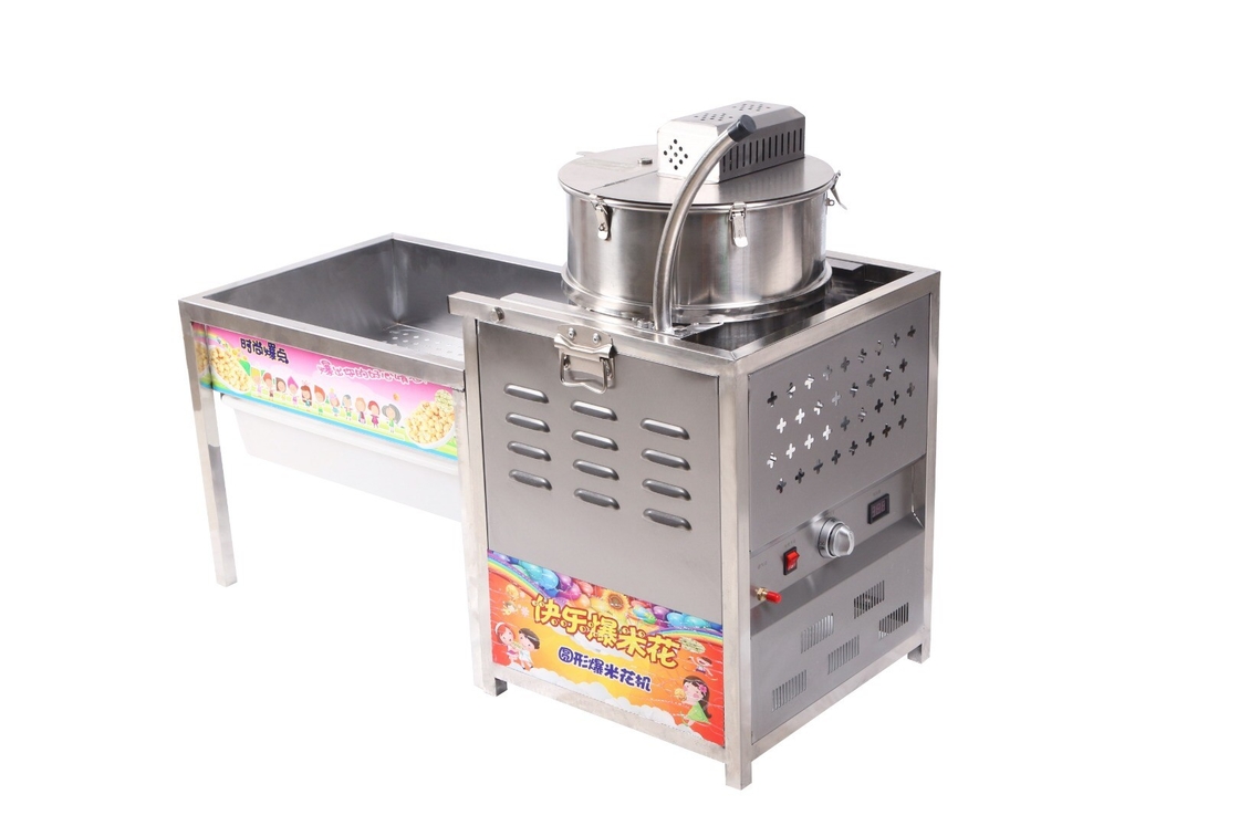 Portable Kettle Popcorn Machine Ball Shape Corn Popper With Automatic Mixer