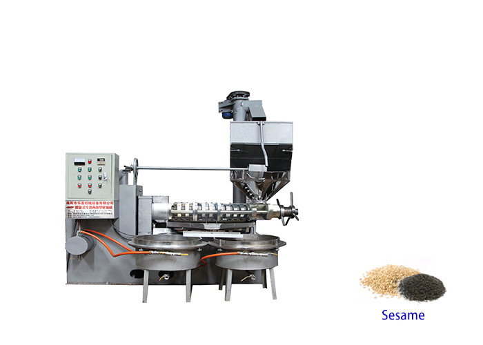 High Oil Yield Sesame Seed Oil Press Machine 450 Kg / H With Filter